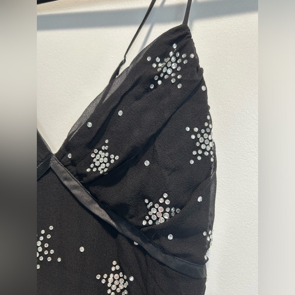 Y2K Betsey Johnson Rhinestone Stars Dress- Ribbon Corset -Mint condition Size 4 - Picture 7 of 13